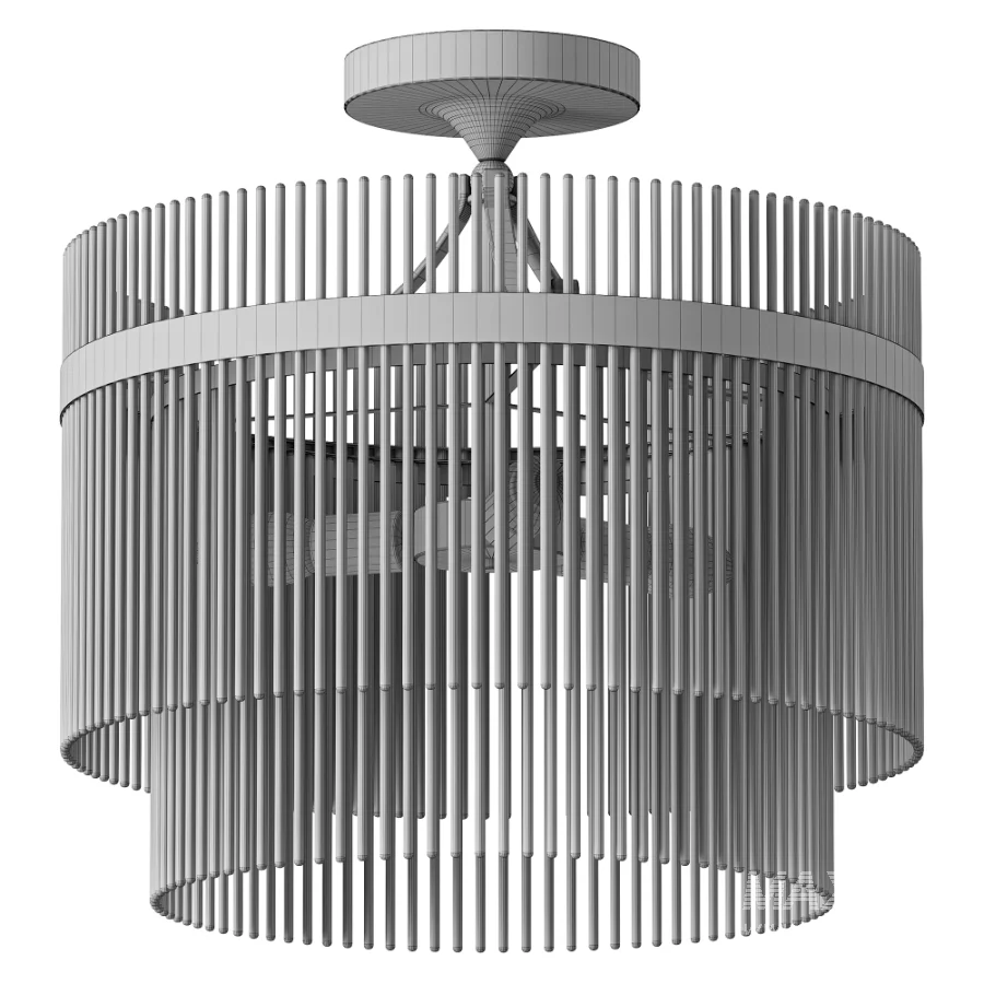 NineLighting Ribglow Antique Brass Ceiling Light - Image 2