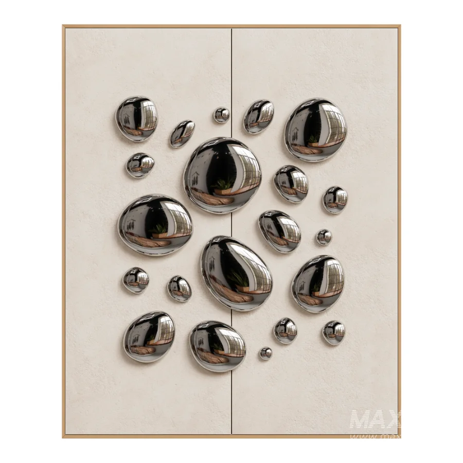 Chrome Bubble Wall Decor 21 - Image 1