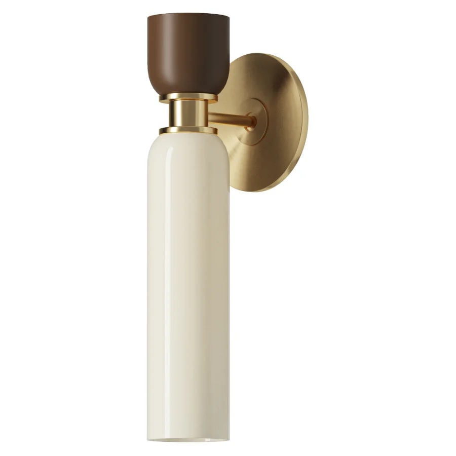 SkLO Union Frosted Glass Brass Sconce - Image 2