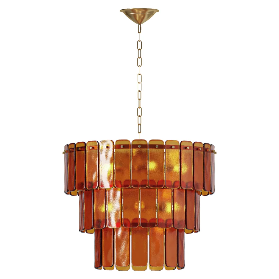 Houseof Amber Glass Tiered Chandelier - Image 2
