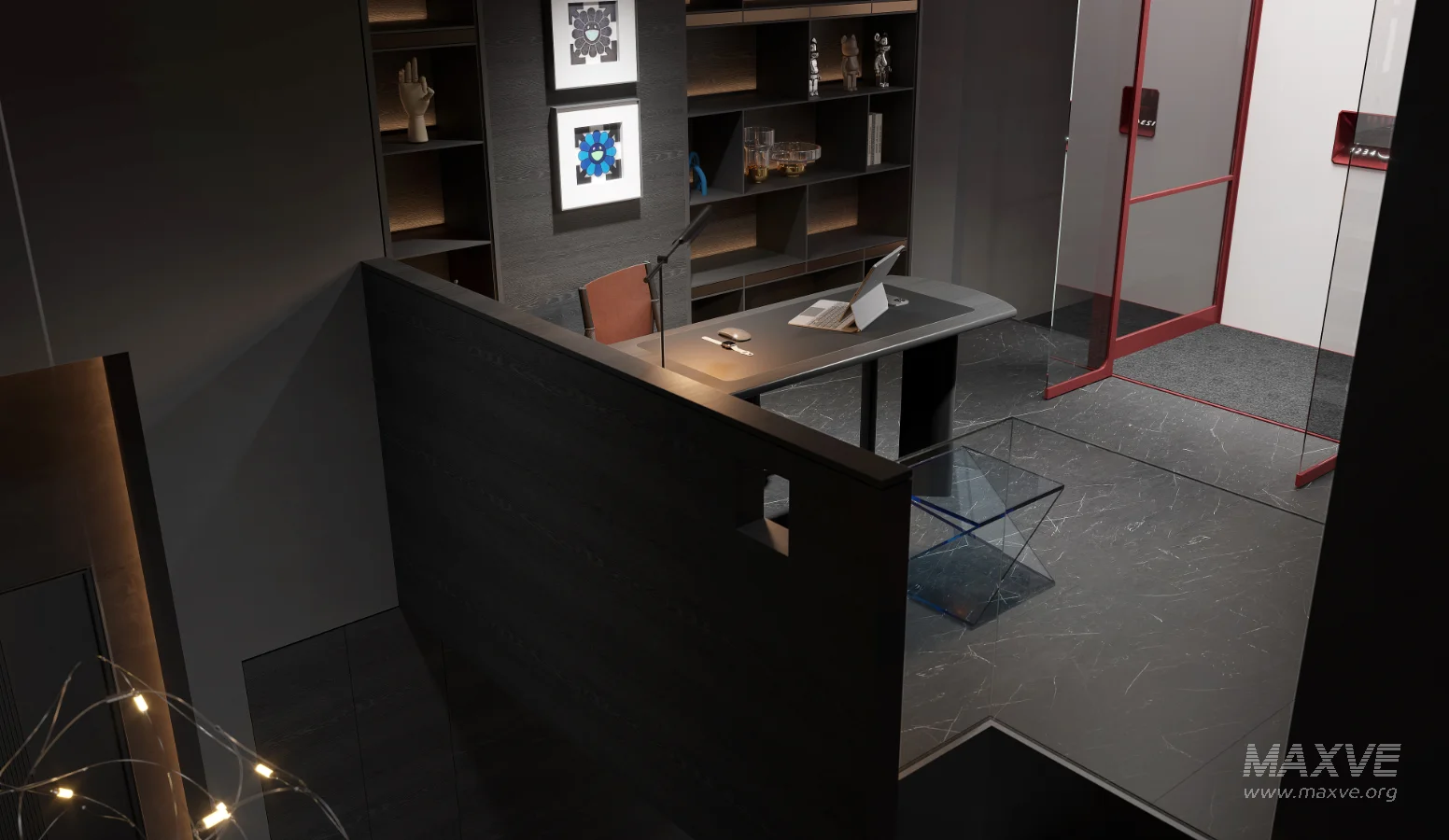 Modern Dark Villa Living Room - Image 8