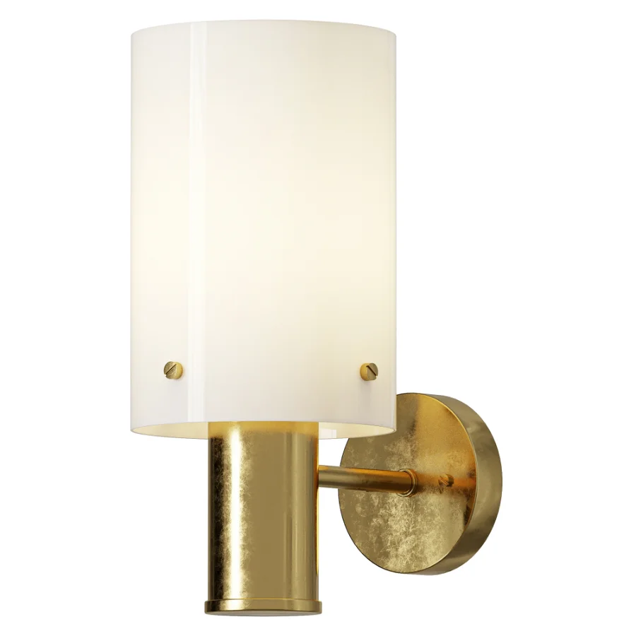 Swedish Brass Acrylic Wall Light 1960s - Image 2