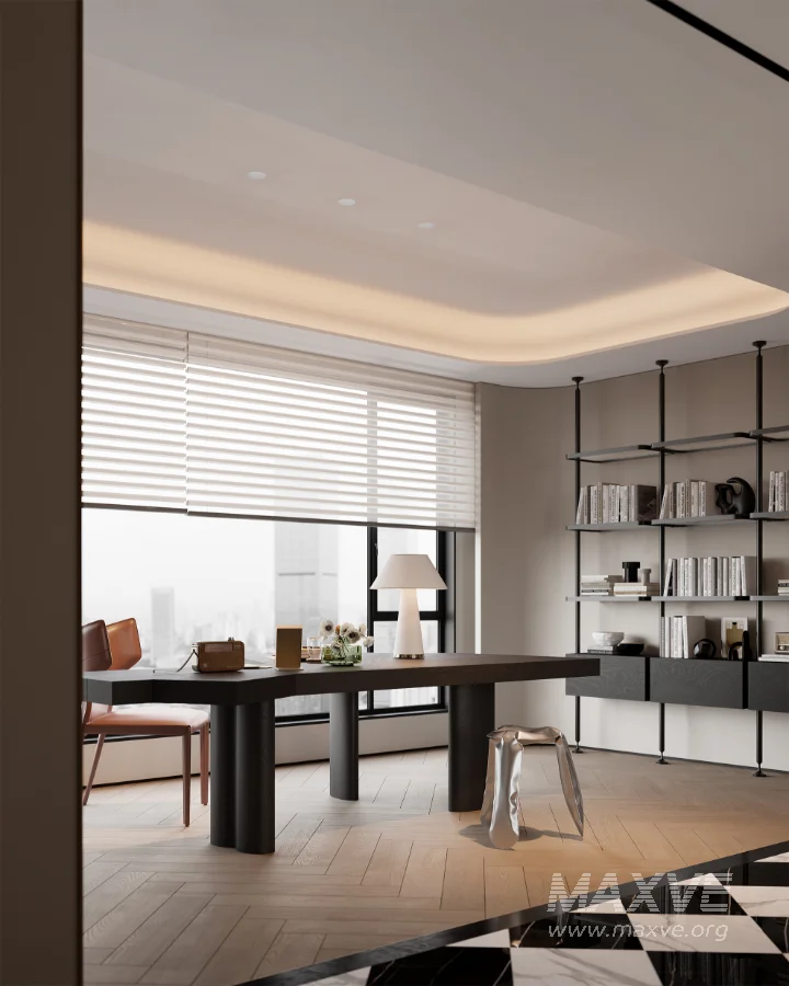 Modern master bedroom dressing room and work room - Image 13