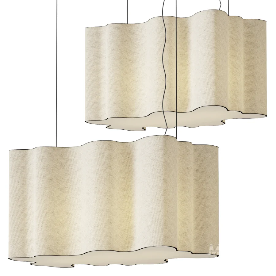 Cloud Form Fabric Pendant Lamp - Image 1