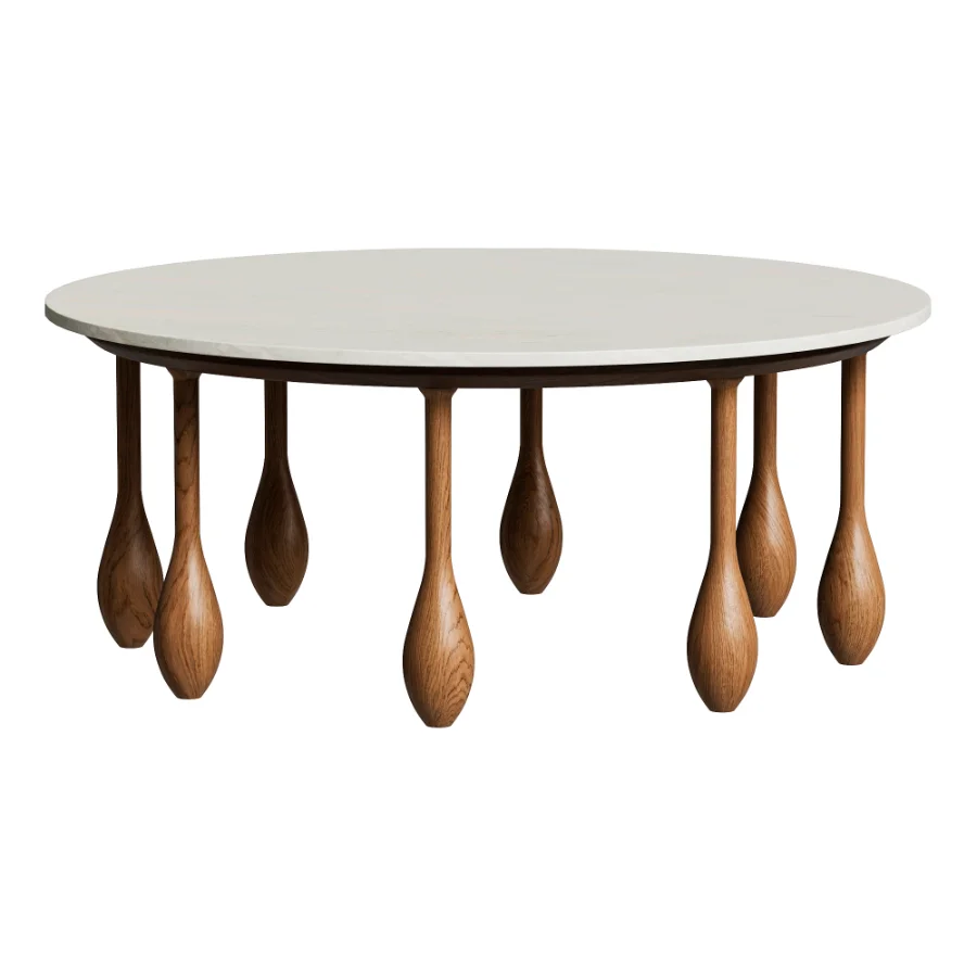 LALA Reimagined Round Marble Coffee Table by Anthrapologie - Image 1