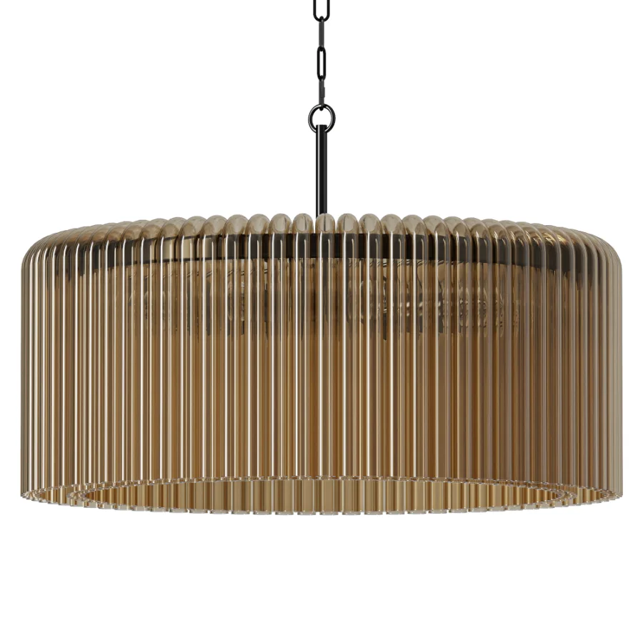 Vertical Glass Rod Pendant Chandelier - Image 3