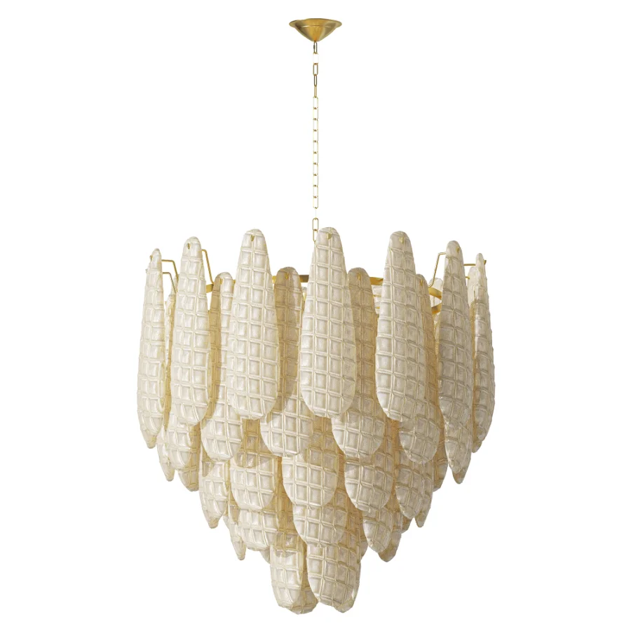 Eichholtz Chaves Brass Champagne Glass Chandelier - Image 2