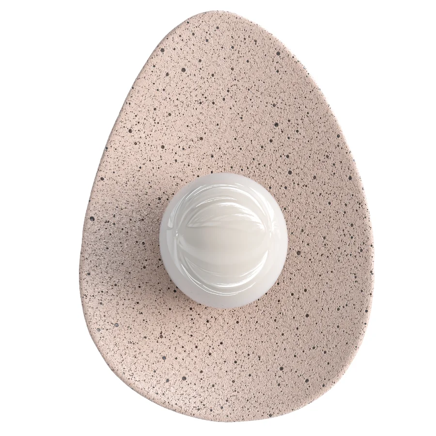 Handmade Speckled Ceramic Wall Sconce - Image 2