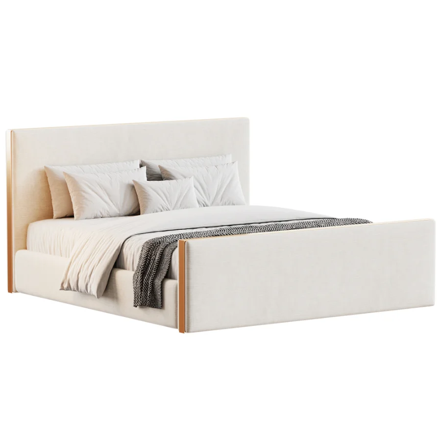 Schaefer Wood Trim High Footboard Bed - Image 2