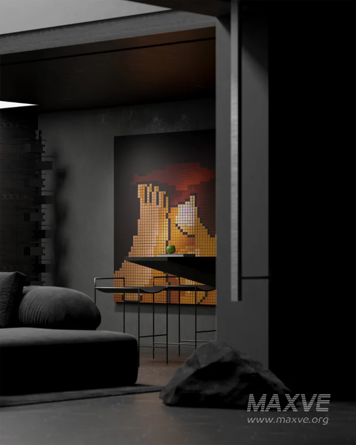 Modern Dark Villa Living Room - Image 20