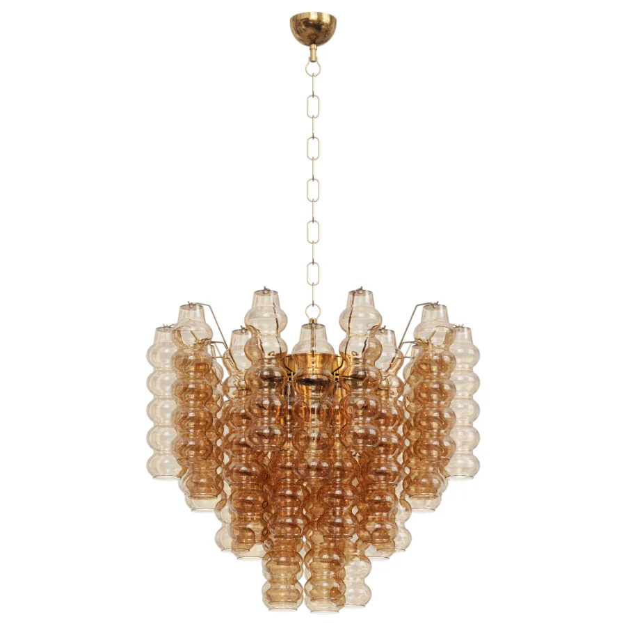 Murano Chandelier Curva Rosa 36 Tubes - Image 5