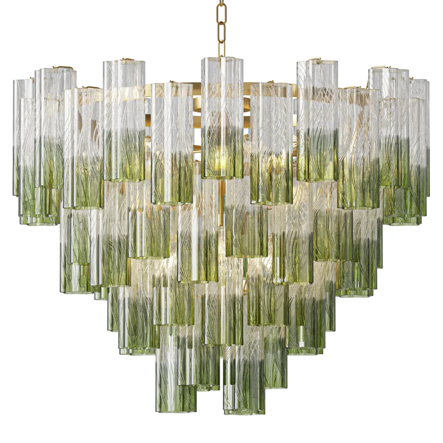 Soho Home Chiara Green Glass Chandelier - Image 1
