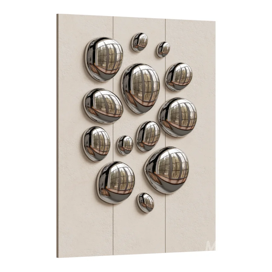 Chrome Bubble Wall Decor 10 - Image 2