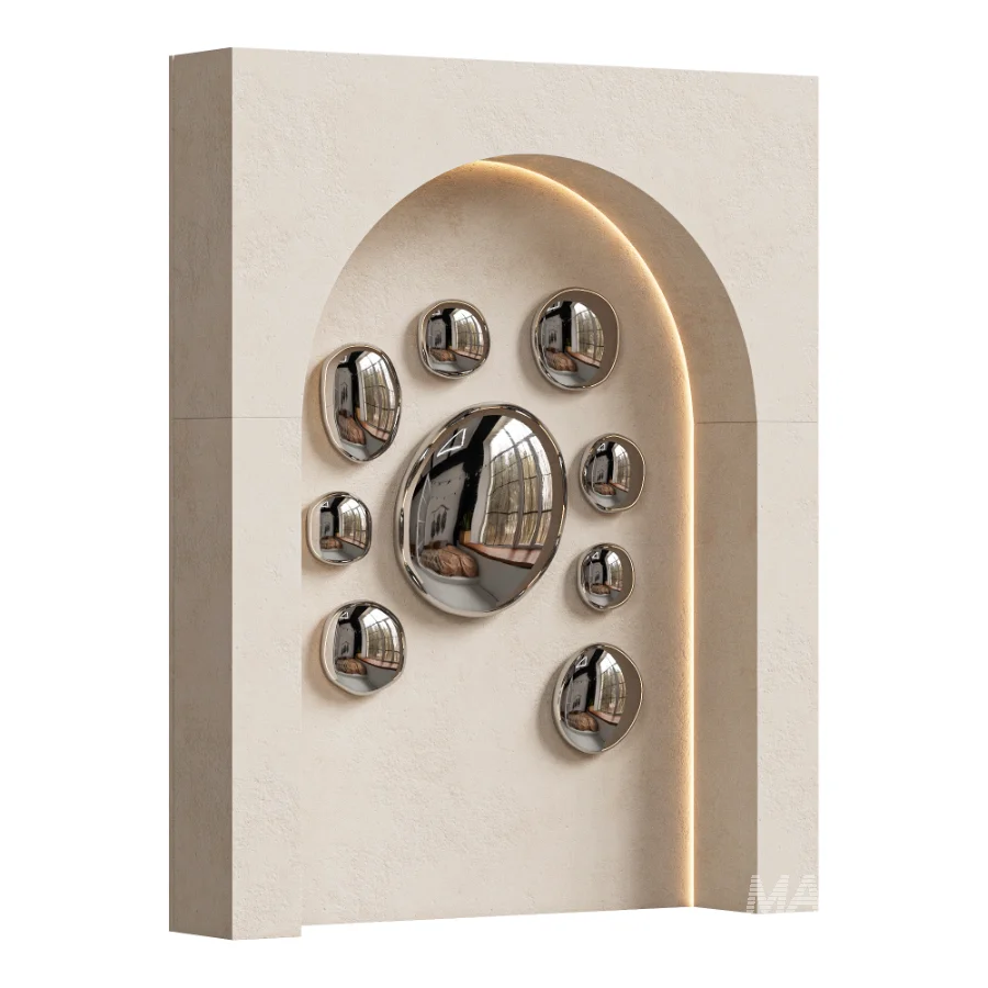 Chrome Bubble Wall Decor 23 - Image 2