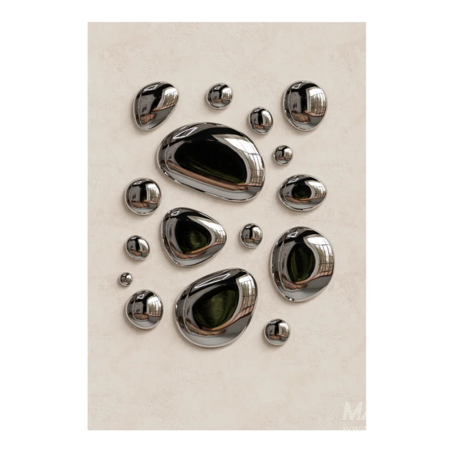 Chrome Bubble Wall Decor 16 - Image 2