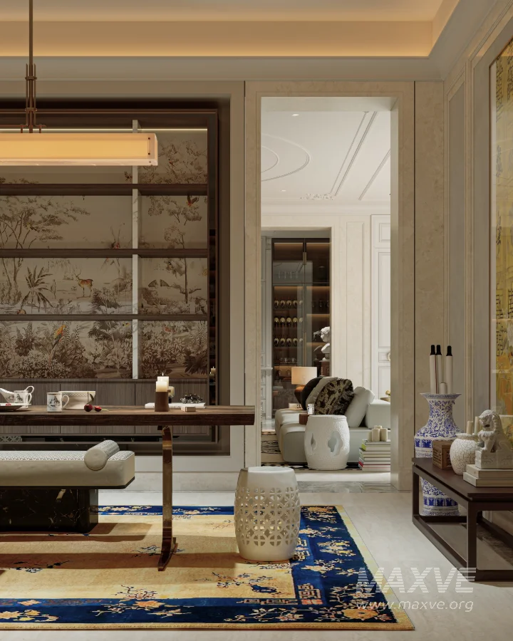 Luxury villa living room and work room - Image 7