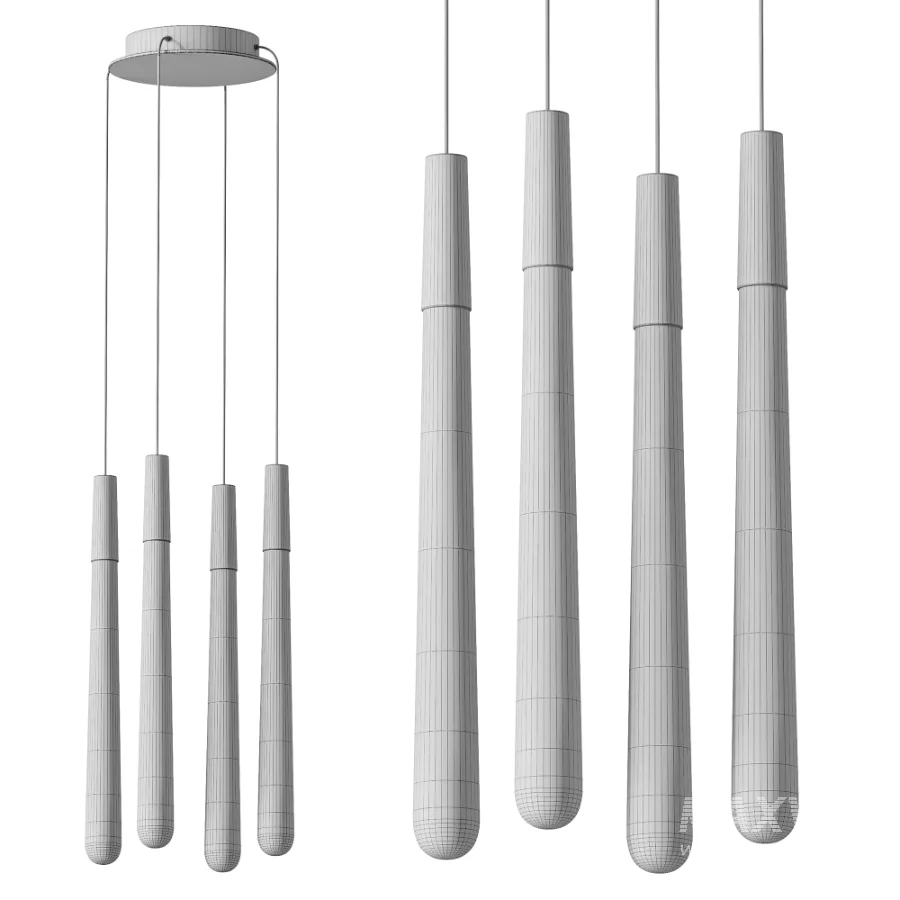 Sean Lavin Pylon Crystal LED Chandelier 4 Light - Image 4