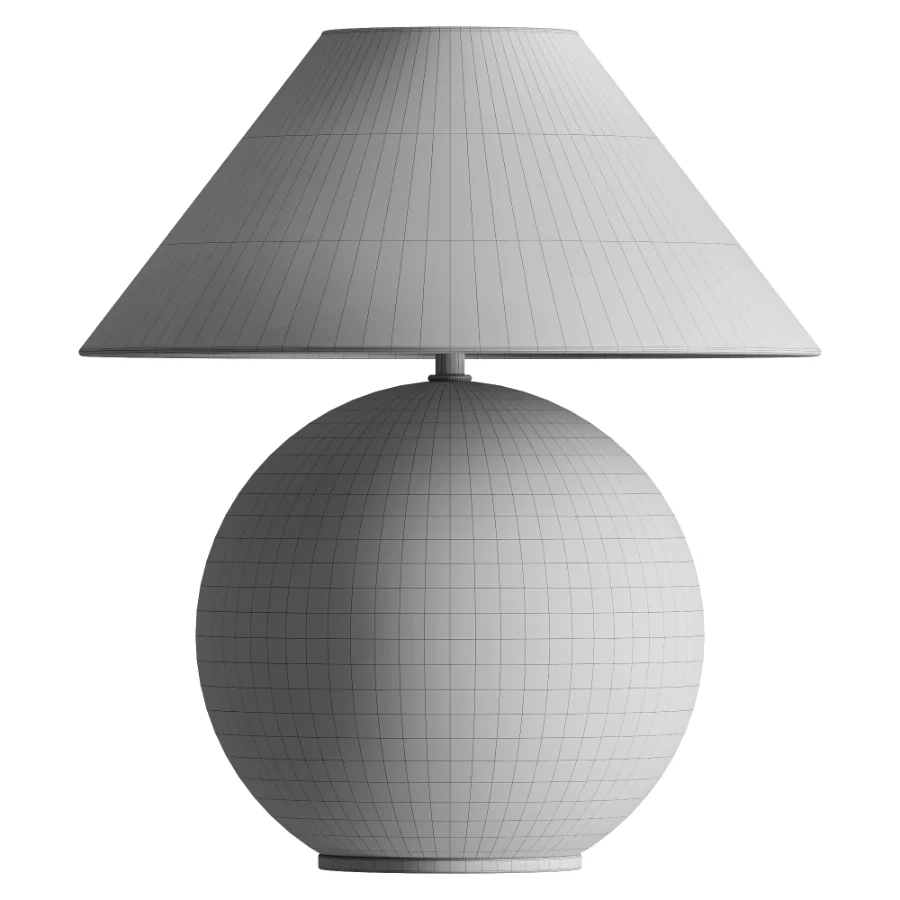 Habitat Circle Cream Ceramic Table Lamp - Image 3