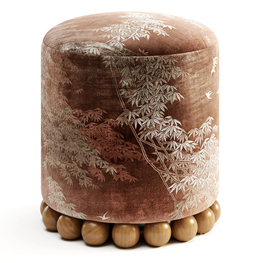 Dex Leopard Performance Jacquard Ottoman - Image 4