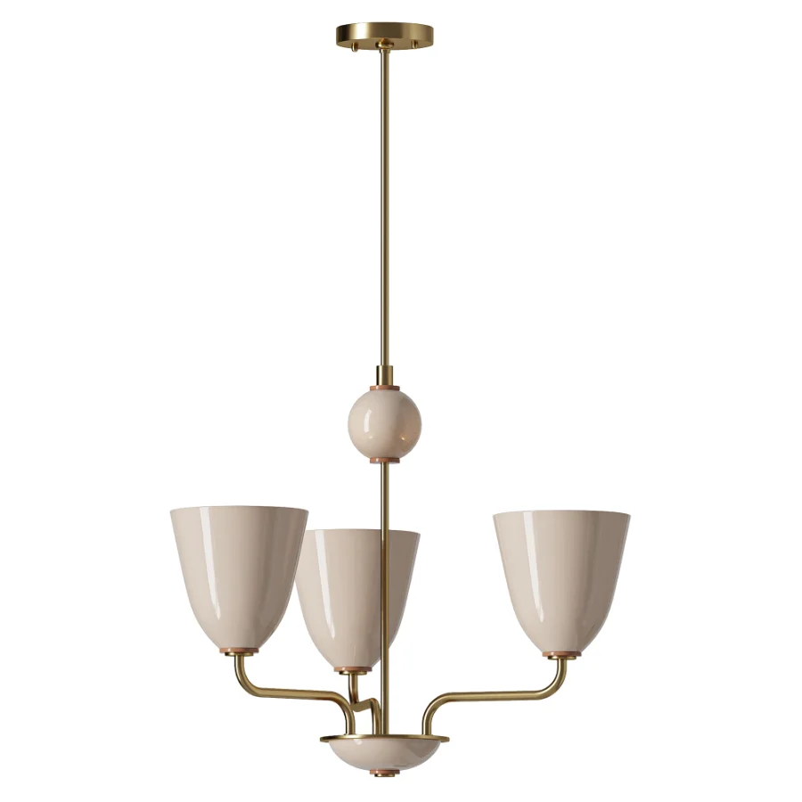 Lola Petite Chandelier Satin Brass - Image 1