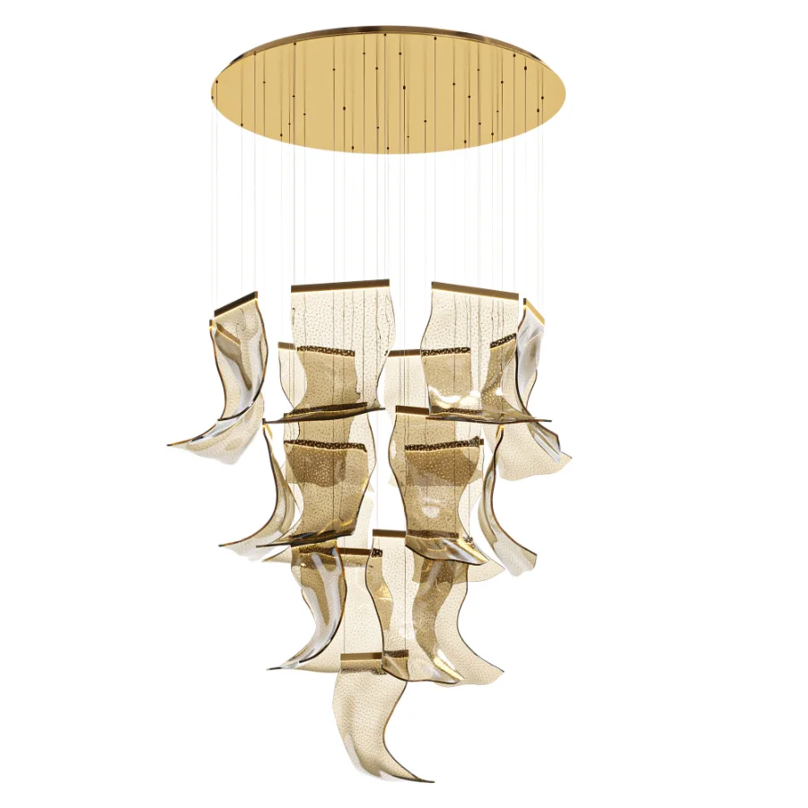 CR ACRYLIC WAVE CHANDELIER - Image 3