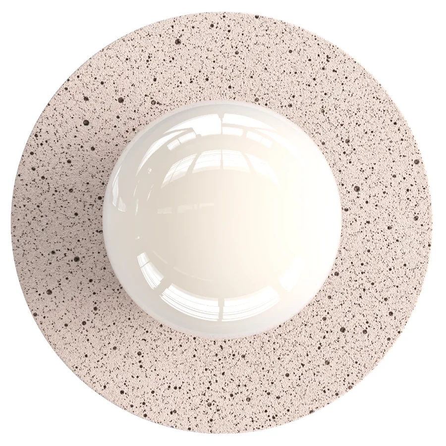 Handmade Ceramic Round Wall Sconce - Image 3