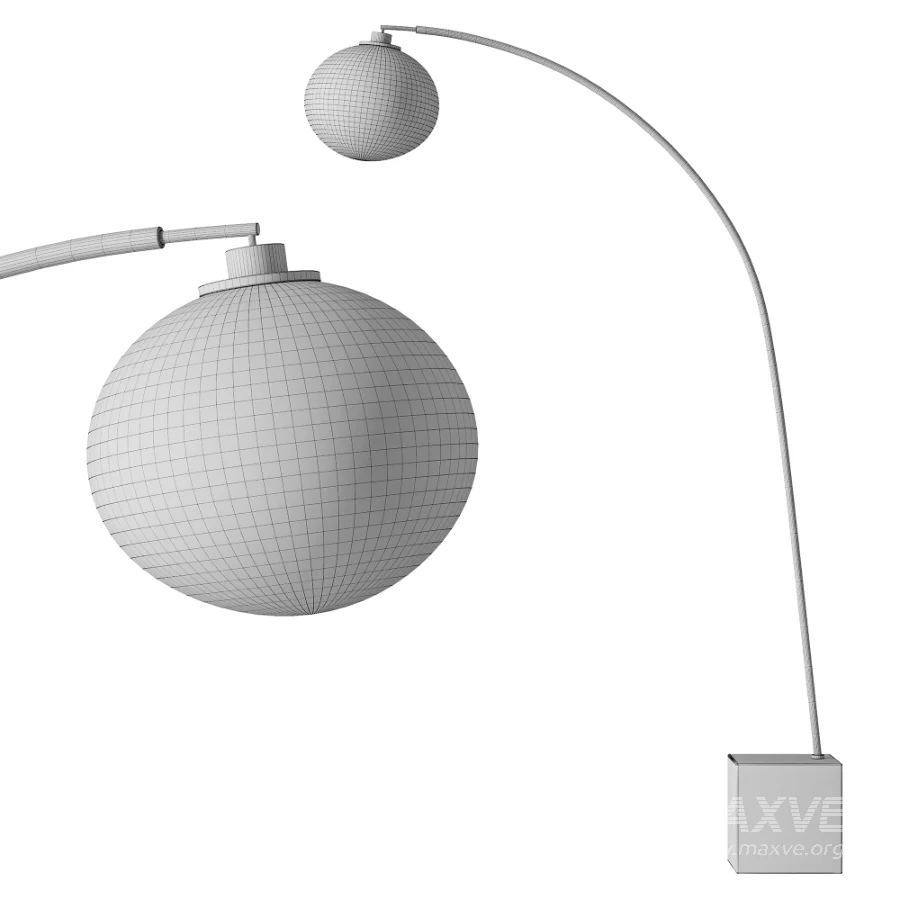 CB2 Stelvio Black Marble Arc Floor Lamp - Image 3