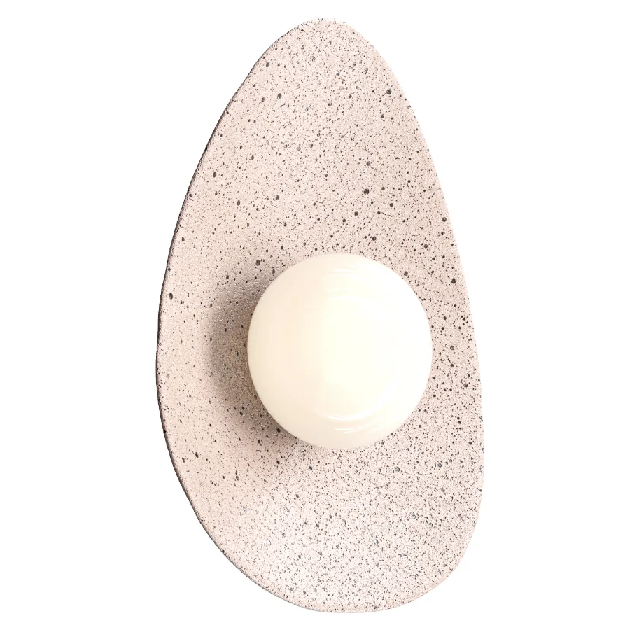 Handmade Speckled Ceramic Wall Sconce - Image 1