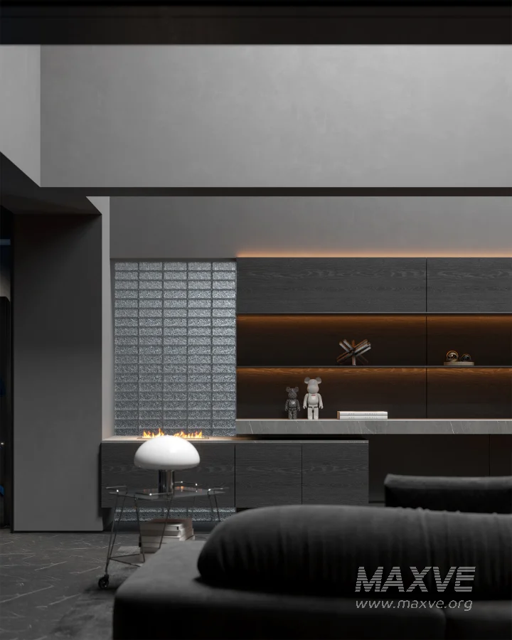 Modern Dark Villa Living Room - Image 21