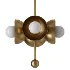 Brass Pendant 4 Milk Glass Globe Lamp - Thumbnail 1