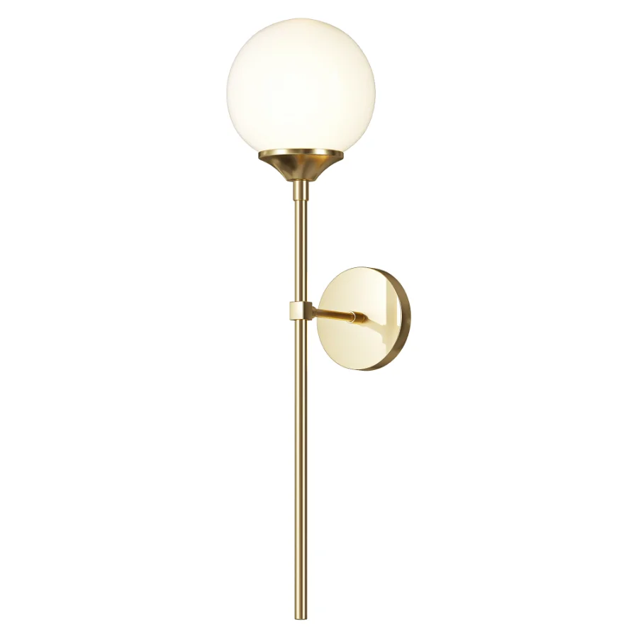 Glass Torch Brass Wall Light - Image 2
