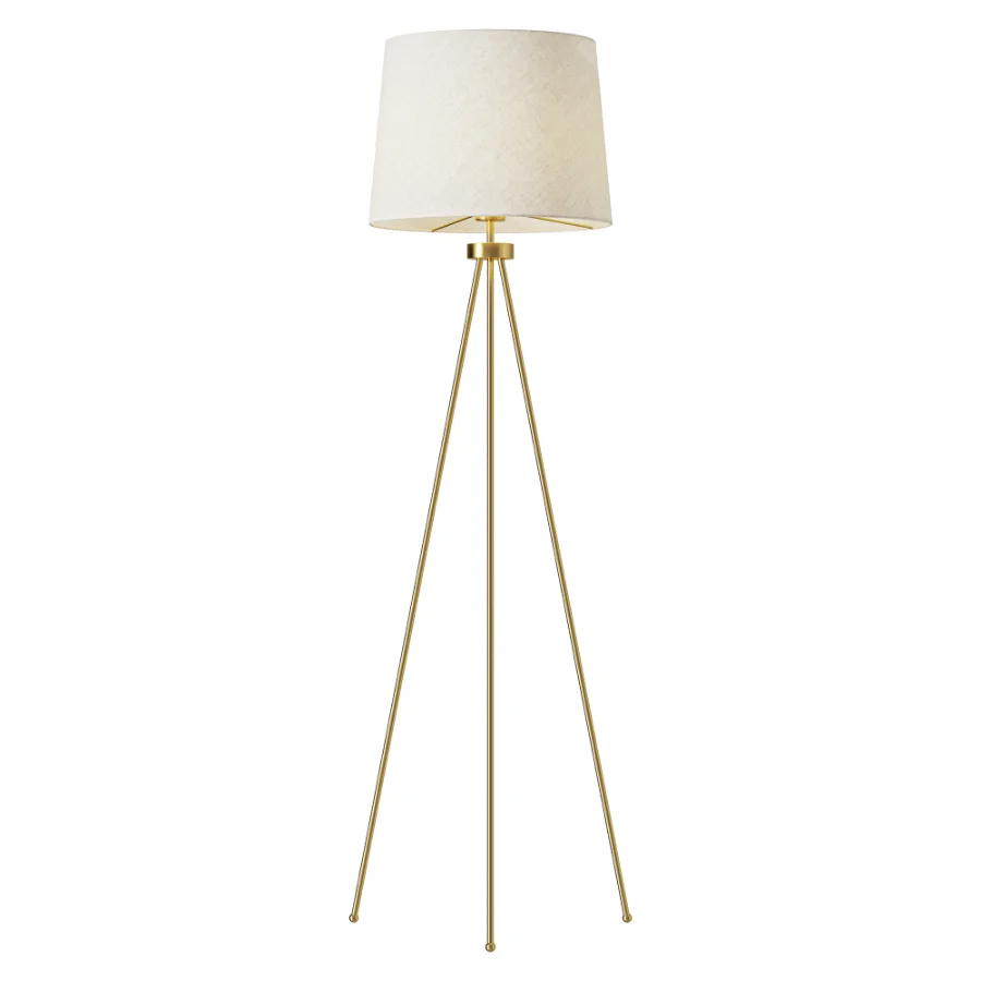 Tristan Brass Tripod Floor Lamp - Image 2