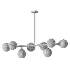 Jewellia 8 Light Dimmable Sputnik Modern Linear Chandelier - Thumbnail 4
