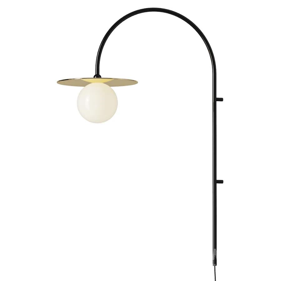 Houseof Charcoal Grey Arch Glass Wall Light - Image 2