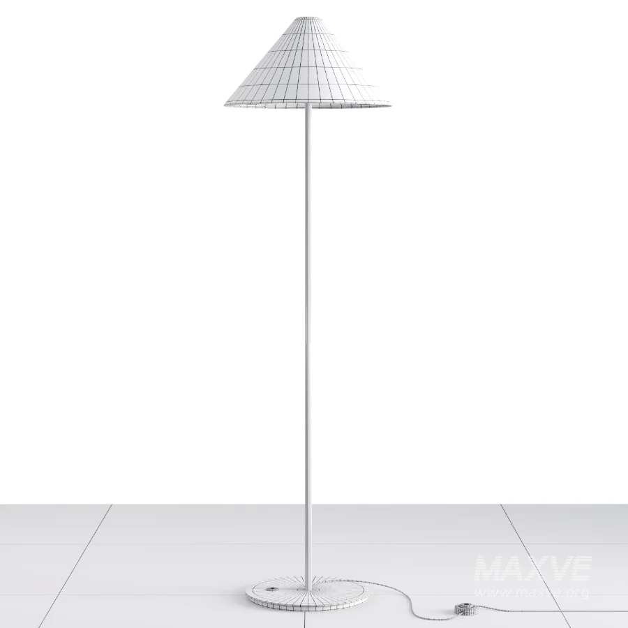 Brock Floor Lamp with Linen Shade - Image 1
