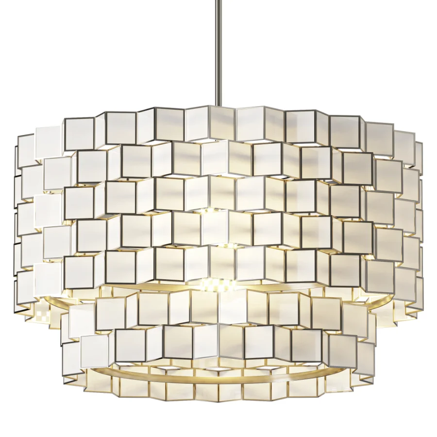 Capiz Zigzag Chandelier - Image 3