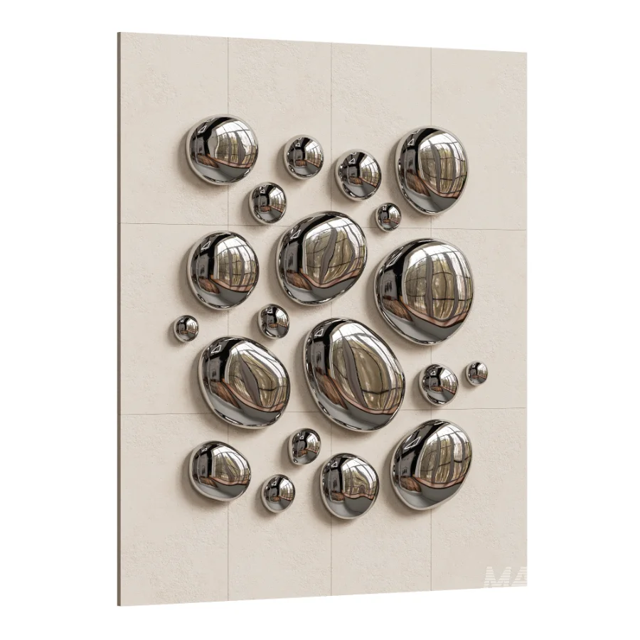 Chrome Bubble Wall Decor 25 - Image 2