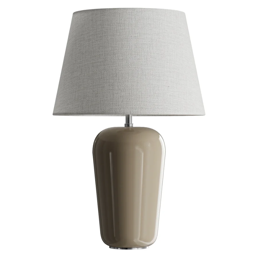 Taupe Crackle Glaze Table Lamp - Image 2