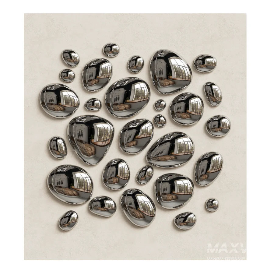 Chrome Bubble Wall Decor 07 - Image 3
