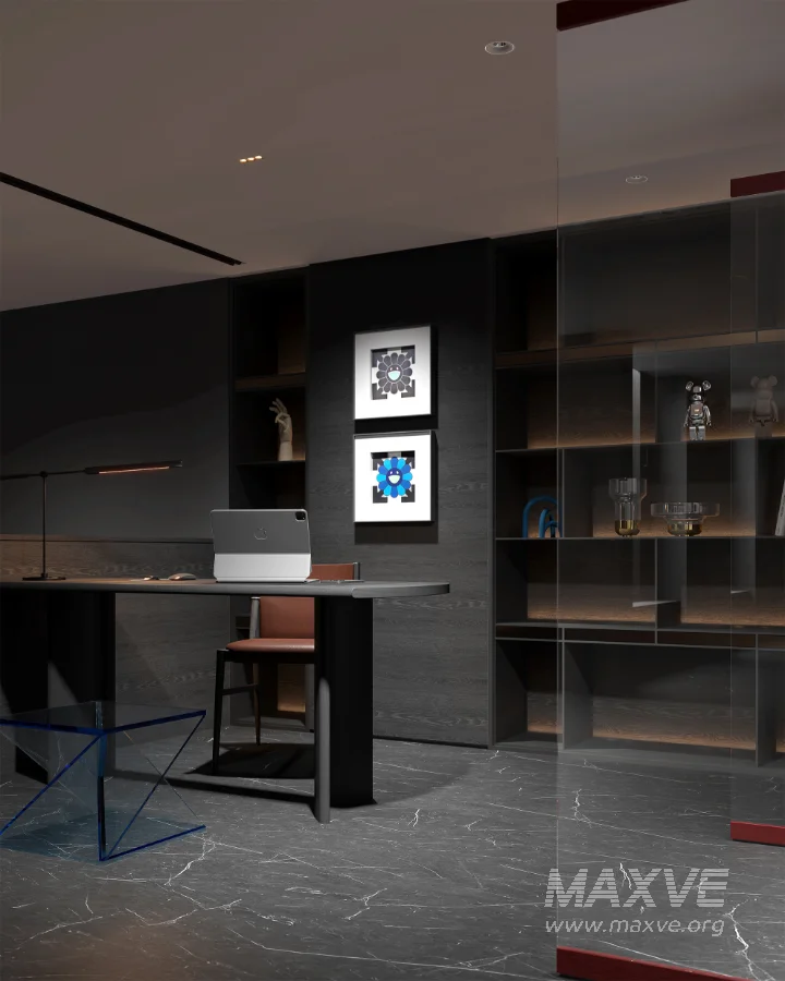 Modern Dark Villa Living Room - Image 14