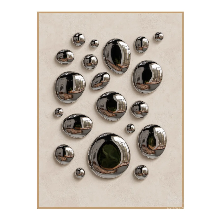 Chrome Bubble Wall Decor 18 - Image 1