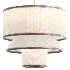 Bruna Walnut Wood and Linen Pendant Light - Thumbnail 3