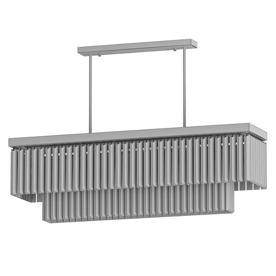 Crystal LED Rectangular Chandelier - Image 2