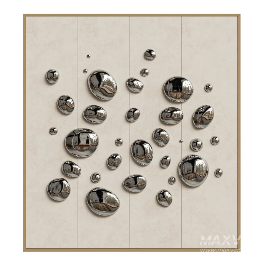 Chrome Bubble Wall Decor 06 - Image 3