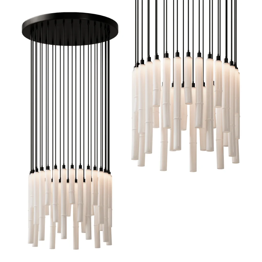 Fold Round Cluster Pendant Chandelier by Hollace Cluny - Image 1