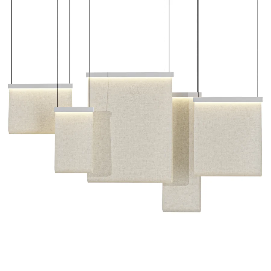 Scluda Curtain Fabric Pendant Light A - Image 1