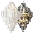 Addis Polished Chrome Chandelier White - Thumbnail 1