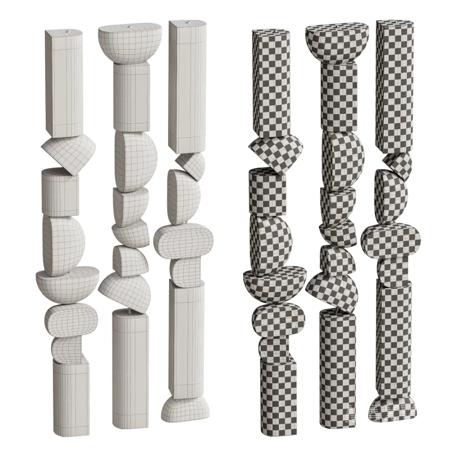 Modern Geometric Sculpture Decor - Image 3