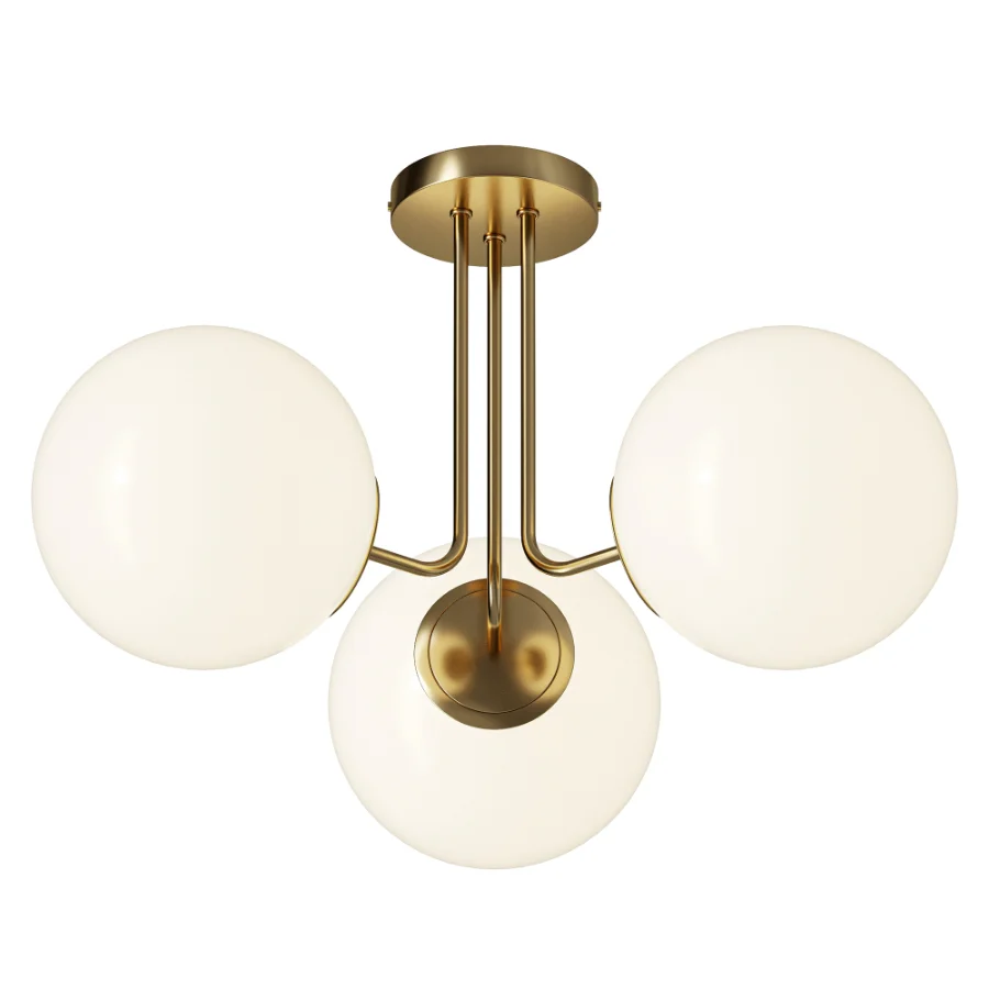 Kaynen 3 Light Modern Sputnik Semi Flush Mount - Image 1
