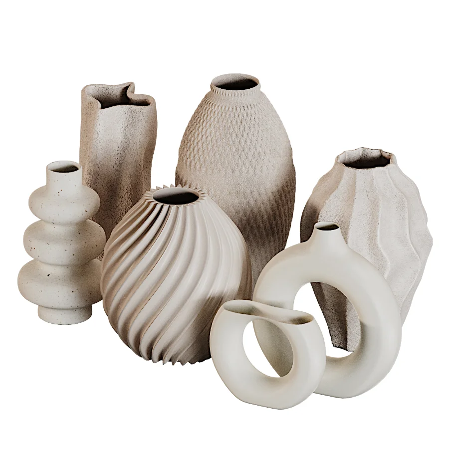 Neutral Modern Vase Decor Set - Image 3